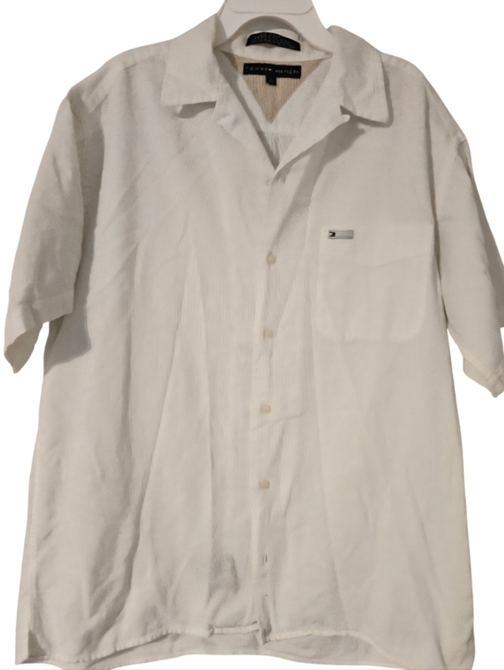 Tommy Hilfiger Mens 100% Cotton White Button Down L